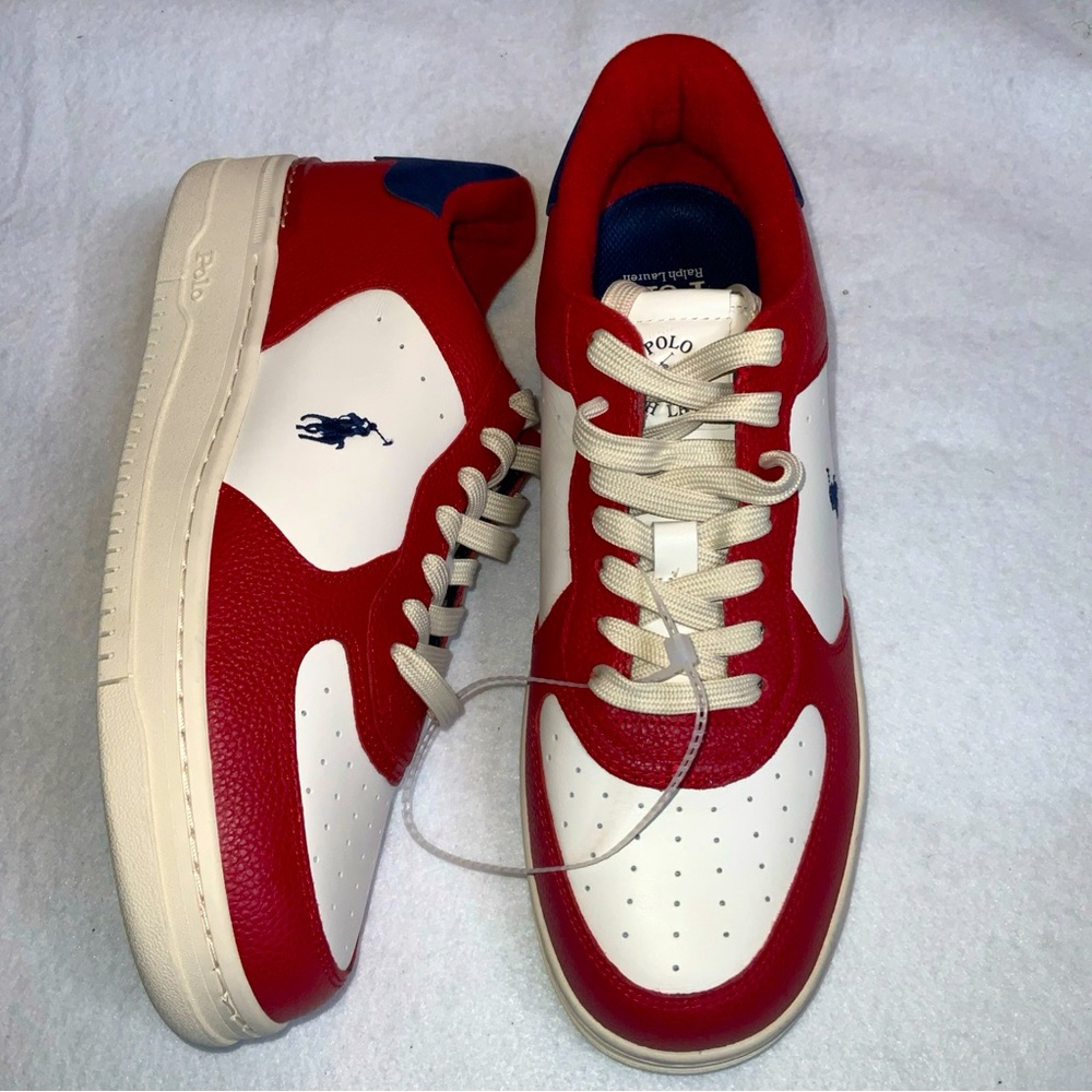 Polo Ralph Lauren Master Court Leather Sneaker Size 10